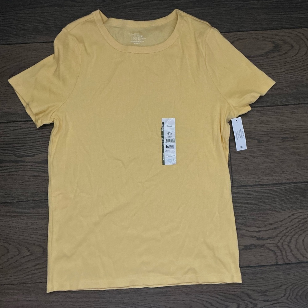 Time and Tru Yellow T-Shirt